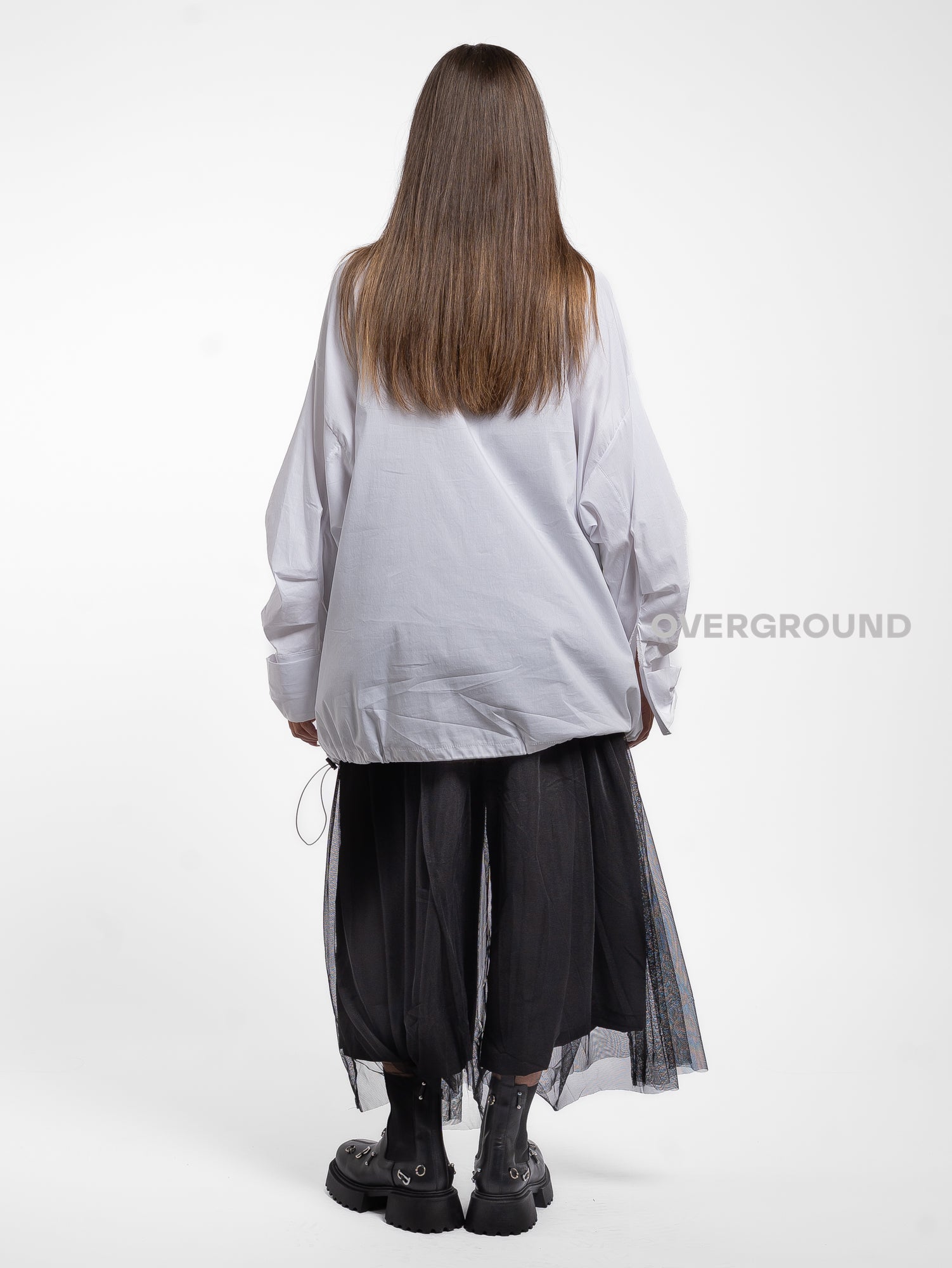 CAMICIA OVER CON RIPRESA A FIOCCO DAVANTI - OVERGROUND STORE 