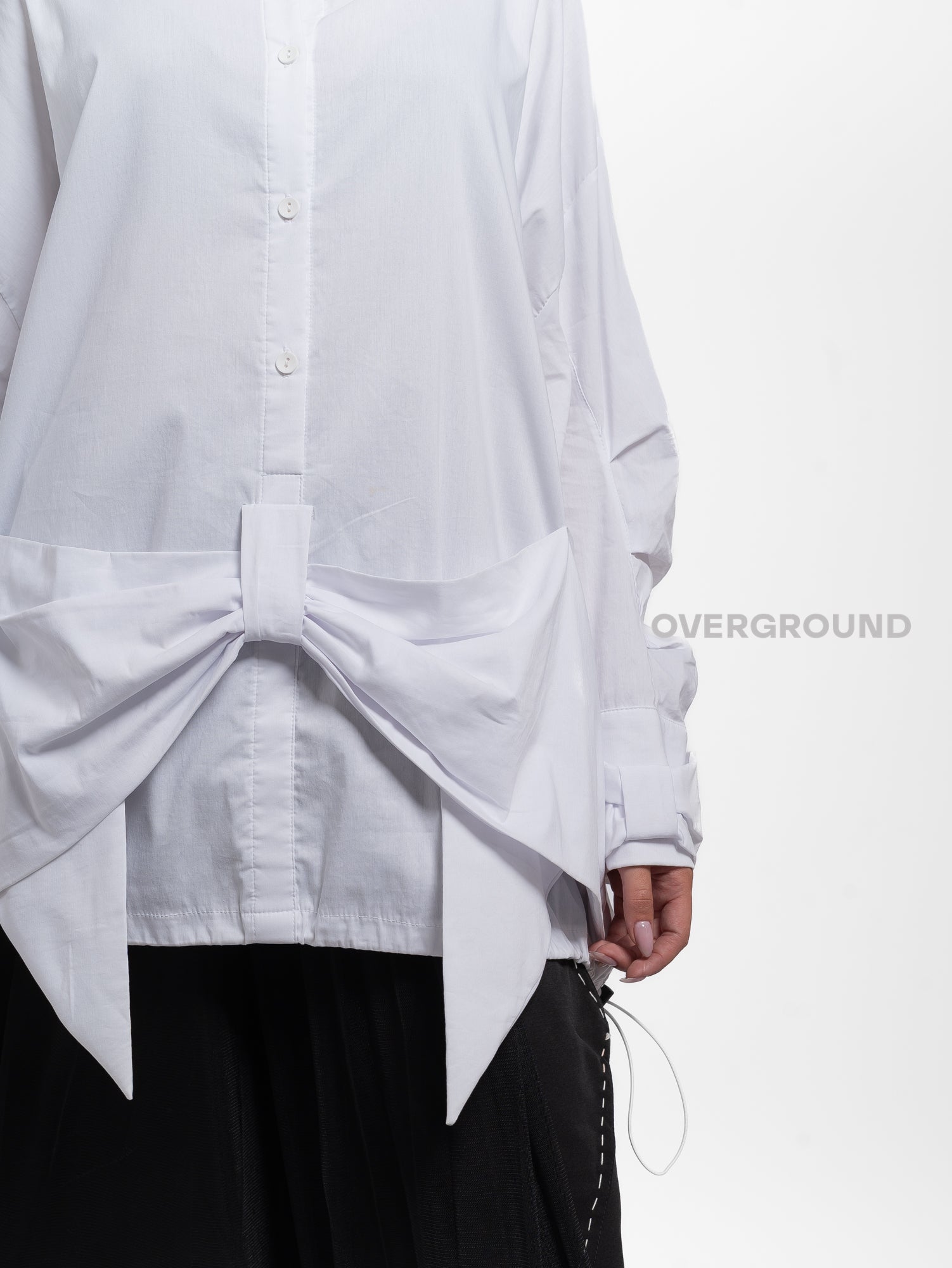 CAMICIA OVER CON RIPRESA A FIOCCO DAVANTI - OVERGROUND STORE 