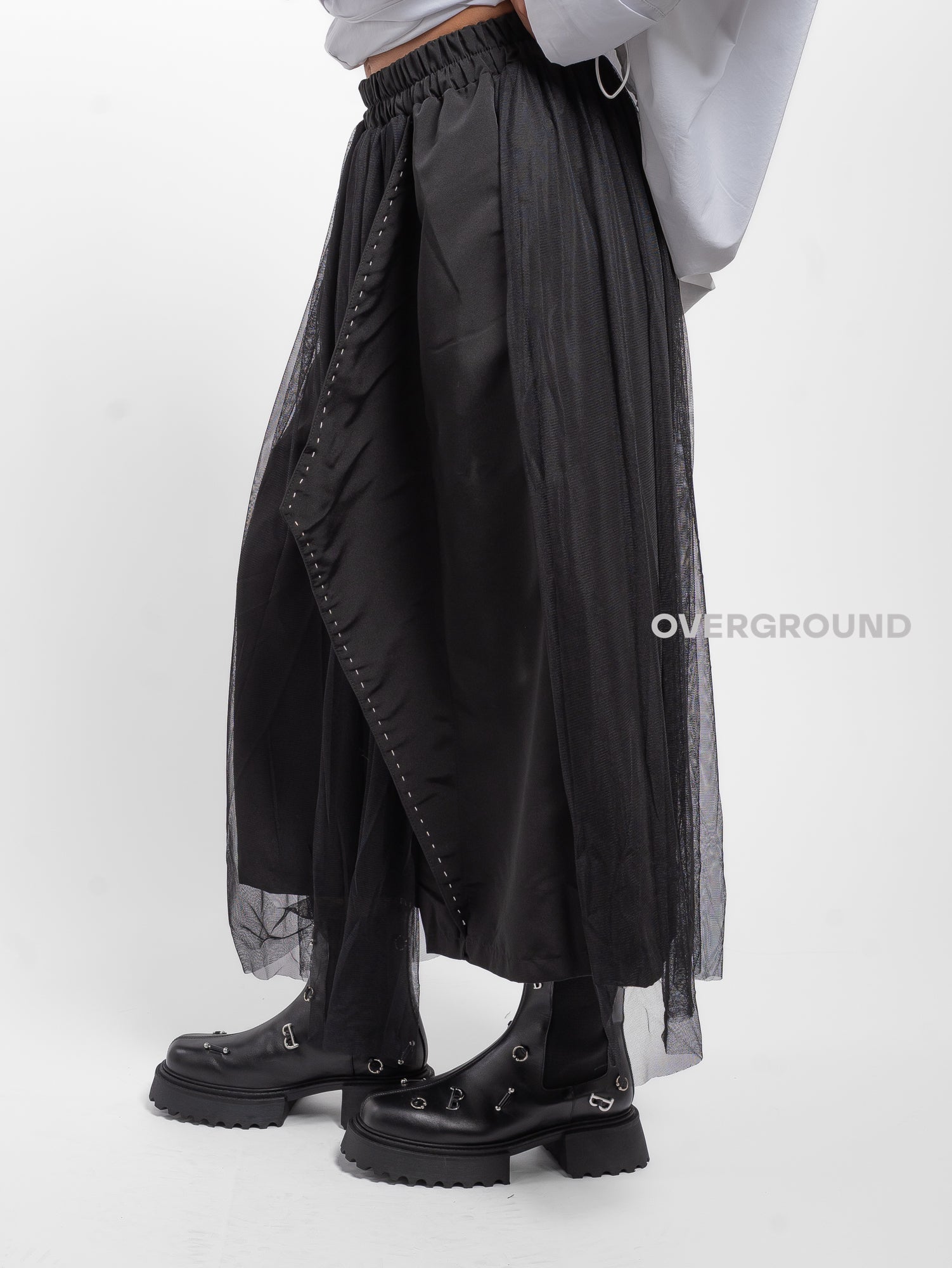PANTALONE OVER CON BALZE E TULLE - OVERGROUND STORE 