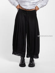 PANTALONE OVER CON BALZA RICAMATA - OVERGROUND STORE 