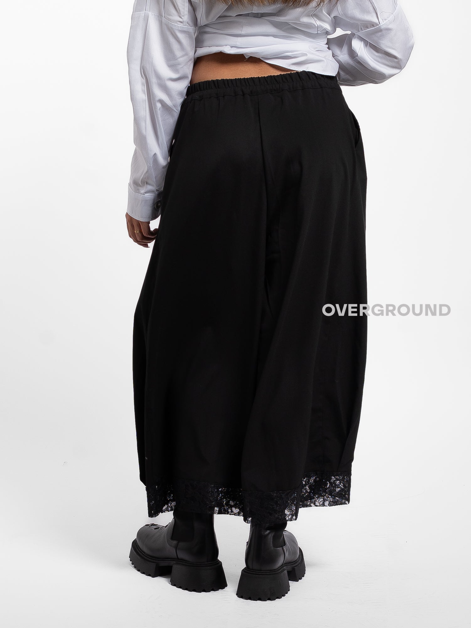 PANTALONE OVER CON BALZA RICAMATA - OVERGROUND STORE 