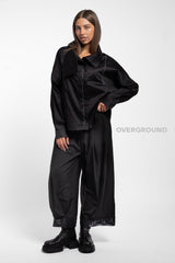 PANTALONE OVER CON BALZA RICAMATA - OVERGROUND STORE 