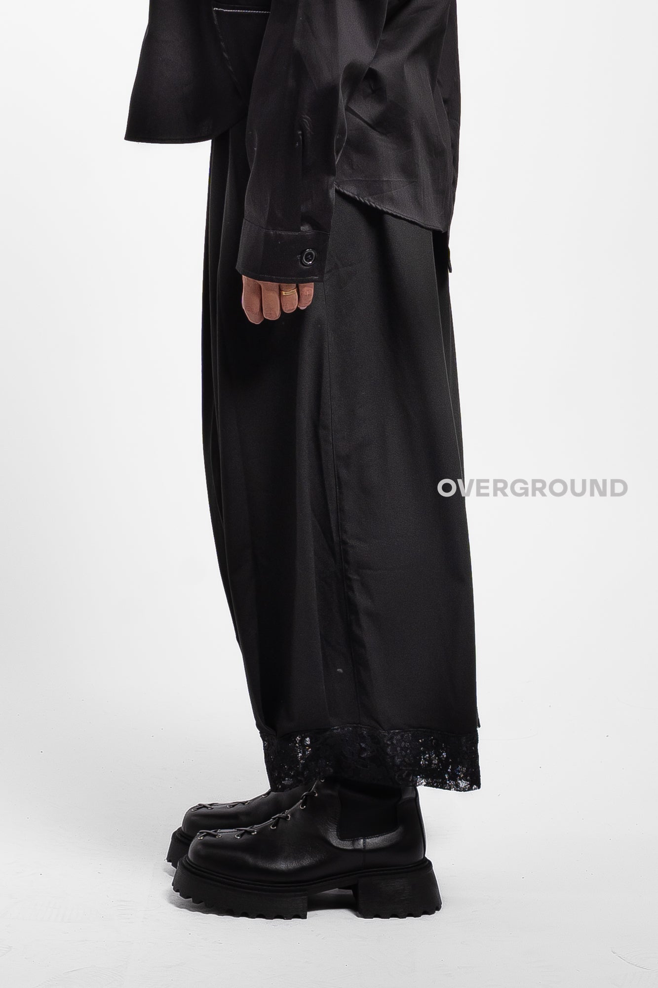 PANTALONE OVER CON BALZA RICAMATA - OVERGROUND STORE 