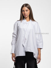 CAMICIA OVER ASIMMETRICA CON CRAVATTA - OVERGROUND STORE 