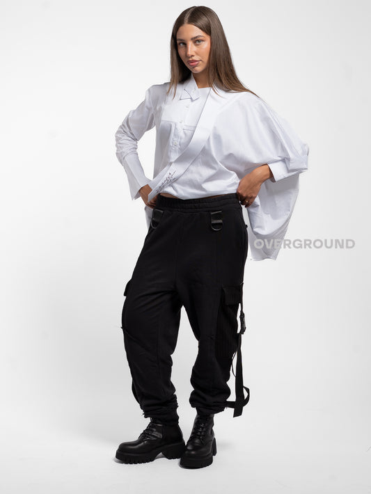PANTALONE OVER CON GANCI LATERALI - OVERGROUND STORE 