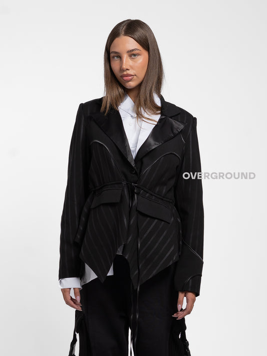 GIACCA OVER RIGATA ASIMMETRICA - OVERGROUND STORE 