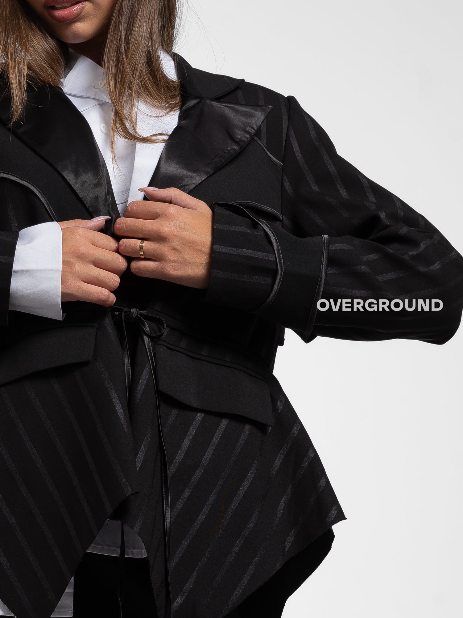 GIACCA OVER RIGATA ASIMMETRICA - OVERGROUND STORE 