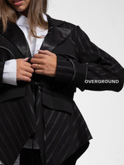 GIACCA OVER RIGATA ASIMMETRICA - OVERGROUND STORE 