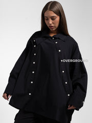 CAMICIA OVER CON ABBOTTONATURA ASIMMETRICA - OVERGROUND STORE 