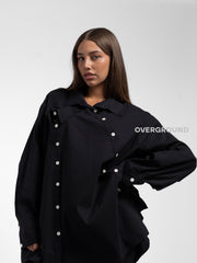 CAMICIA OVER CON ABBOTTONATURA ASIMMETRICA - OVERGROUND STORE 