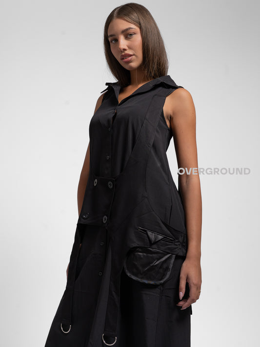 CAMICIA LUNGA SMANICATA CON GILET - OVERGROUND STORE 