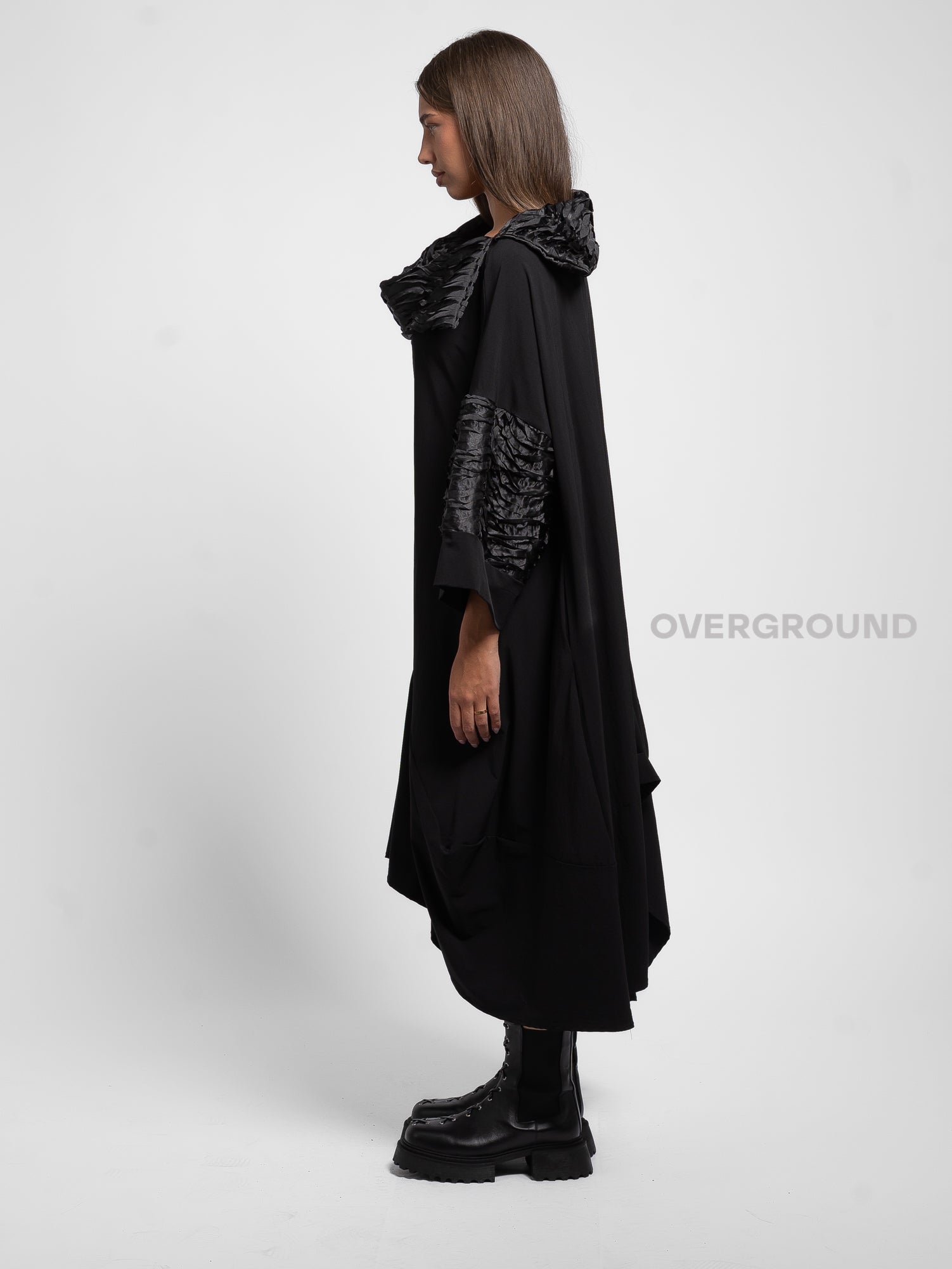 ABITO LUNGO OVER CON COLLO CON BALZA - OVERGROUND STORE 