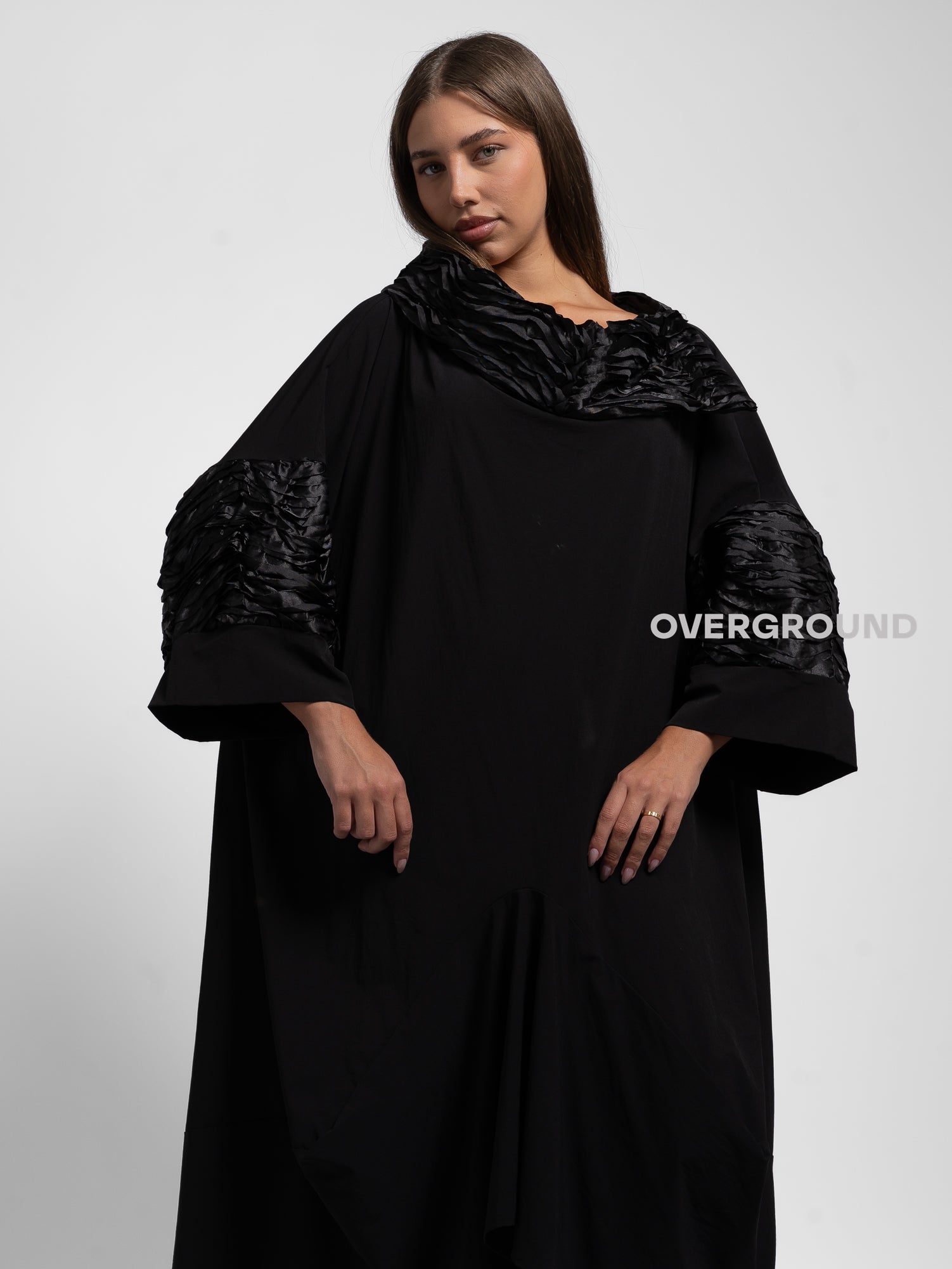 ABITO LUNGO OVER CON COLLO CON BALZA - OVERGROUND STORE 