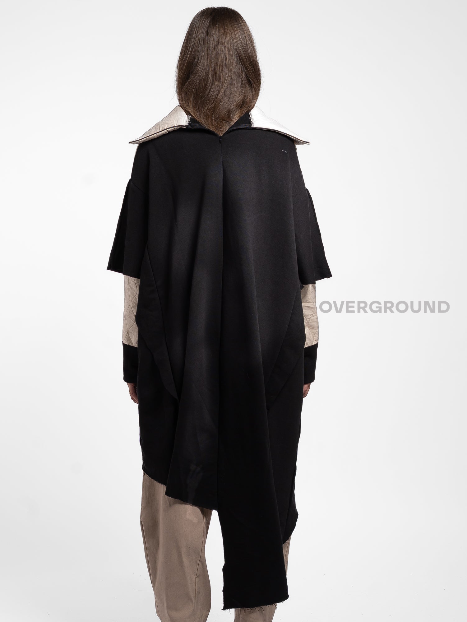 FELPA LUNGA OVER DOPPIO TESSUTO BICOLORE - OVERGROUND STORE 