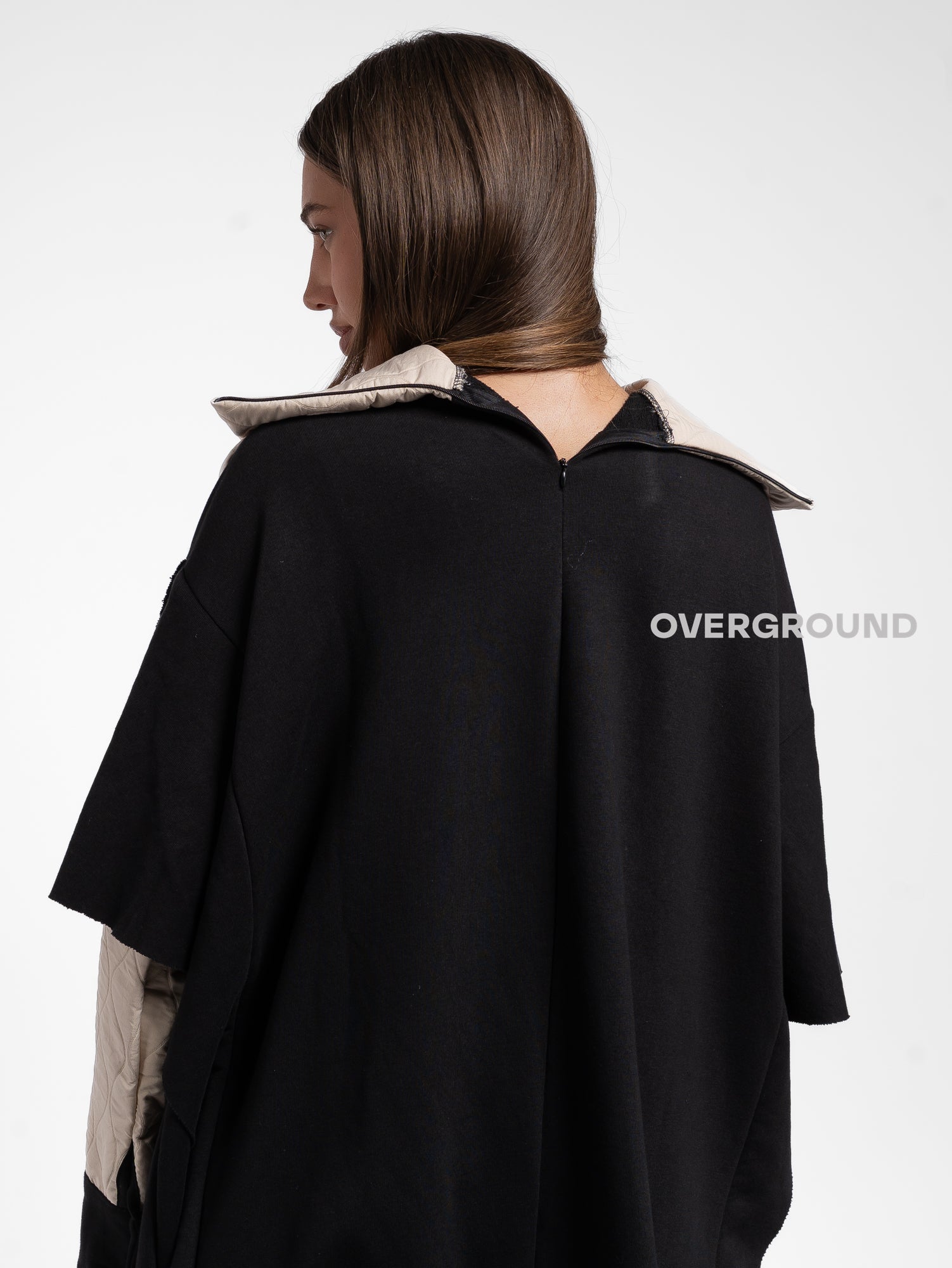 FELPA LUNGA OVER DOPPIO TESSUTO BICOLORE - OVERGROUND STORE 