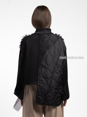 FELPA COLLO COREANA CON FRANGE E RETE - OVERGROUND STORE 