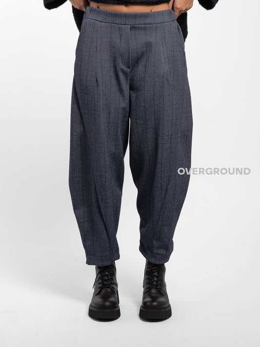 PANTALONE OVER RIGATO CON CUCITURE SUL GAMBULE - OVERGROUND STORE 