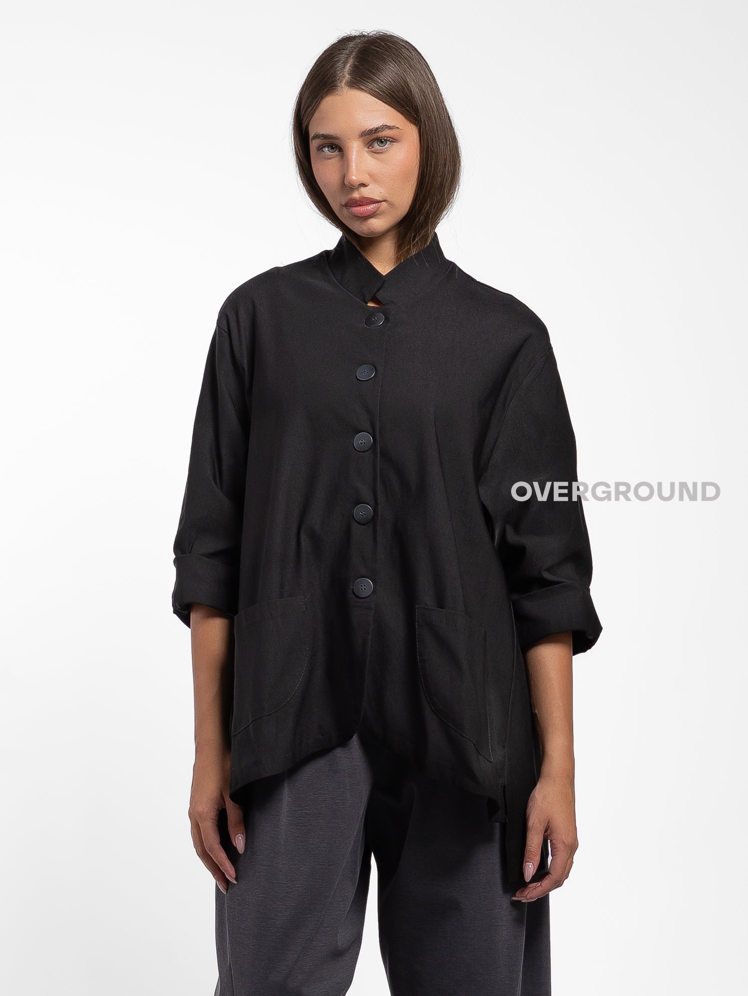 GIACCA LUNGA COLLO ALLA COREANA - OVERGROUND STORE 