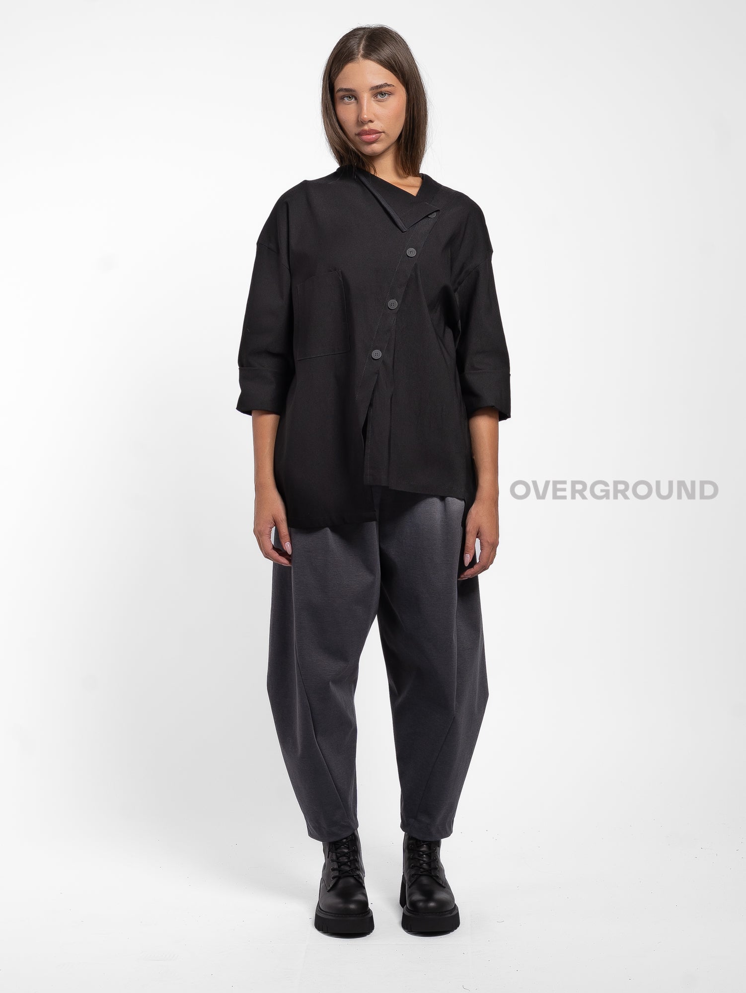 GIACCA CON ABBOTTONATURA TRASVERSALE - OVERGROUND STORE 