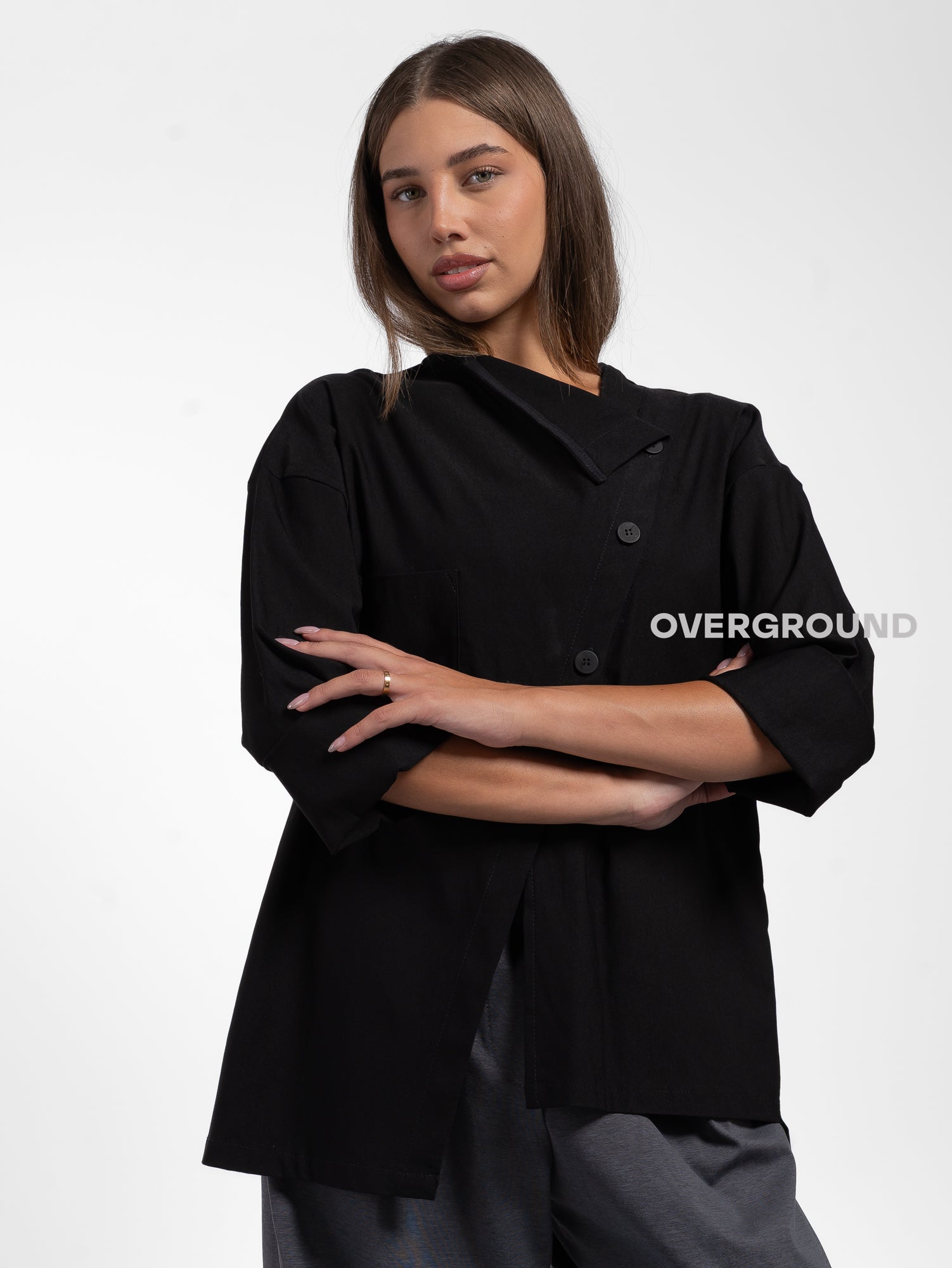 GIACCA CON ABBOTTONATURA TRASVERSALE - OVERGROUND STORE 
