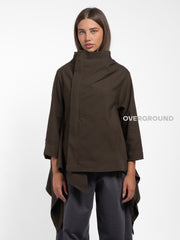 GIACCA SPOLVERINO ASIMMETRICA CON CERNIERA - OVERGROUND STORE 