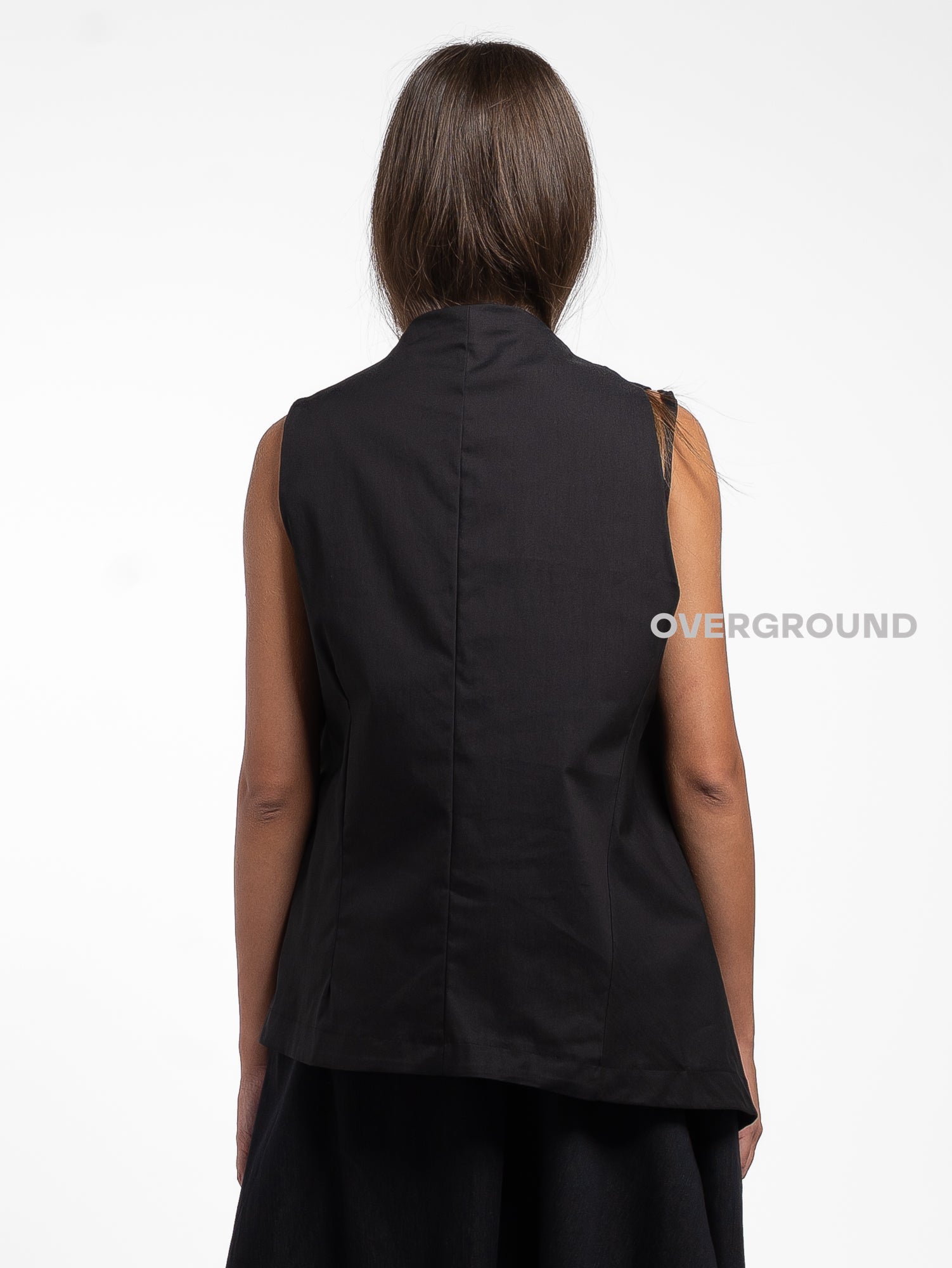 GILET OVER ASIMMETRICO CON PIEGA DAVANTI - OVERGROUND STORE 