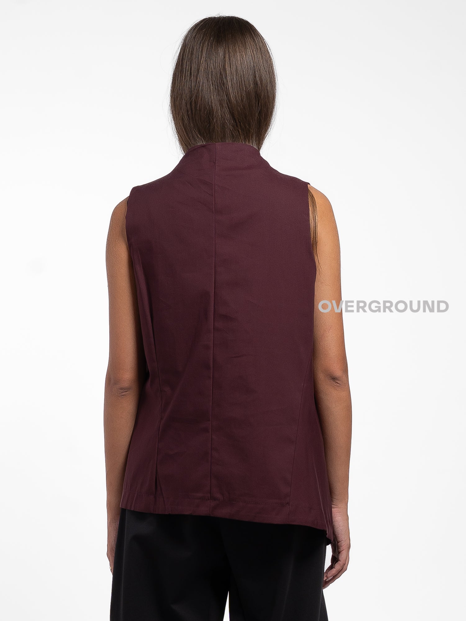 GILET OVER ASIMMETRICO CON PIEGA DAVANTI - OVERGROUND STORE 