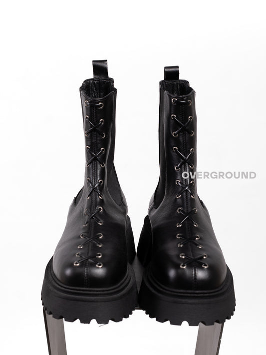 STIVALETTO IN PELLE CON INTRECCIO - OVERGROUND STORE 