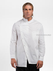 CAMICIA COLLO COREANA CON TASCHINO
