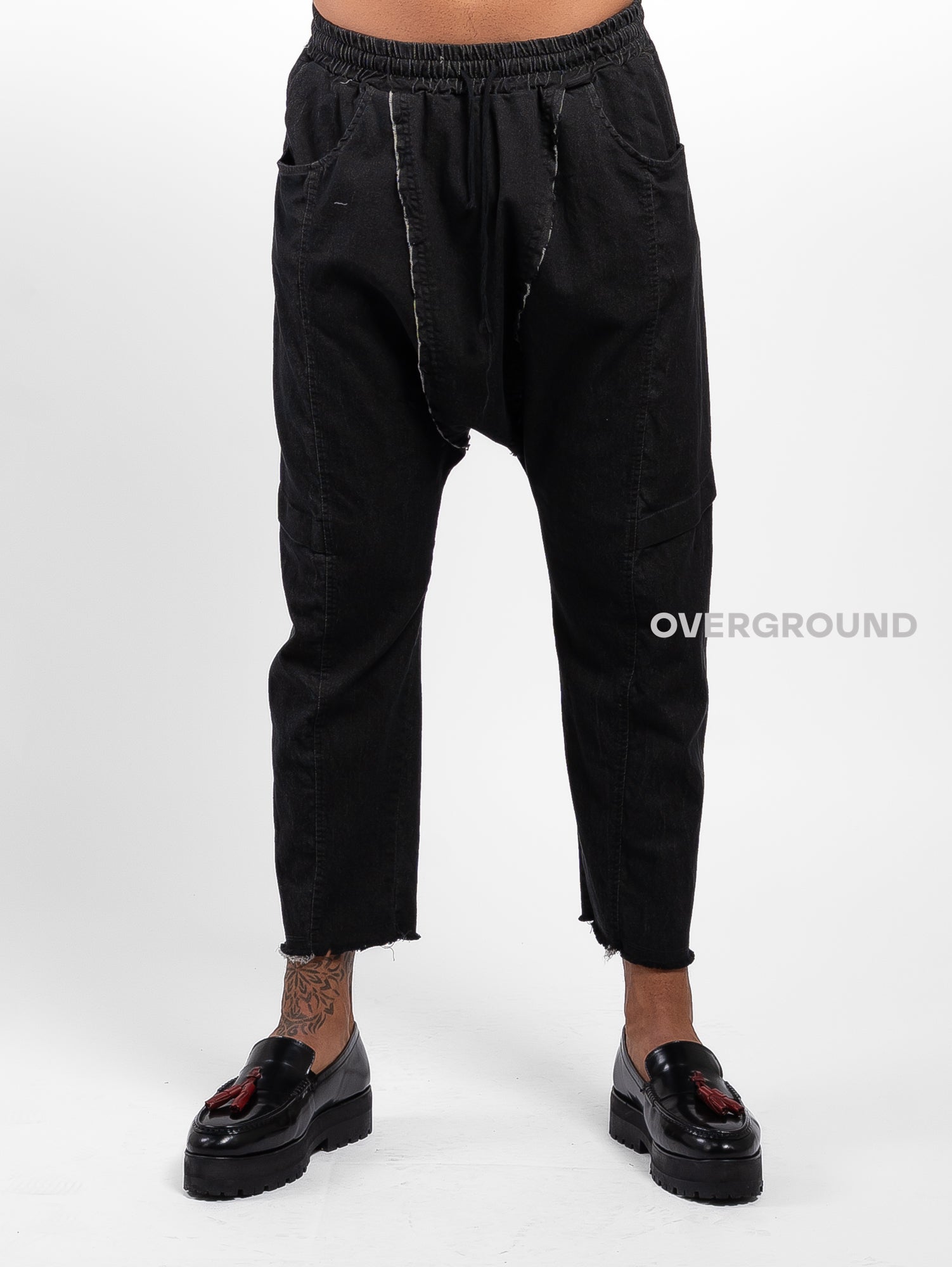 PANTALONE OVER CAVALLO BASSO CON CUCITURE Z