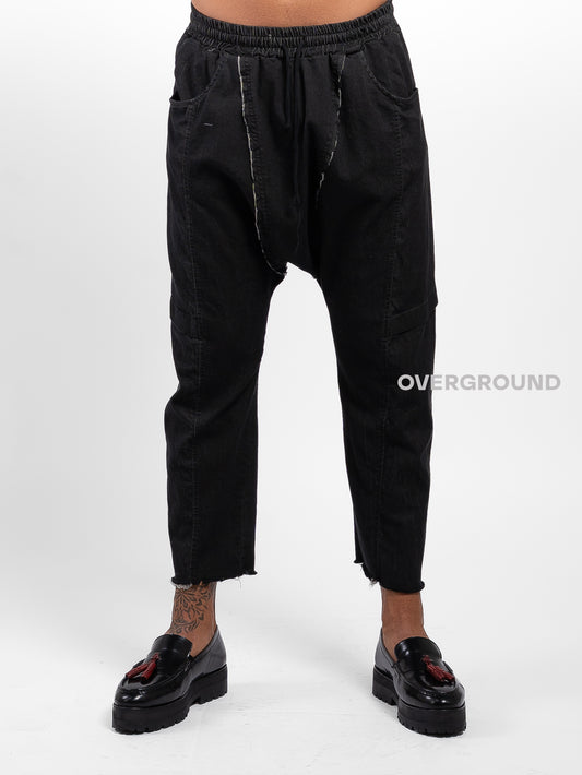 PANTALONE OVER CAVALLO BASSO CON CUCITURE Z