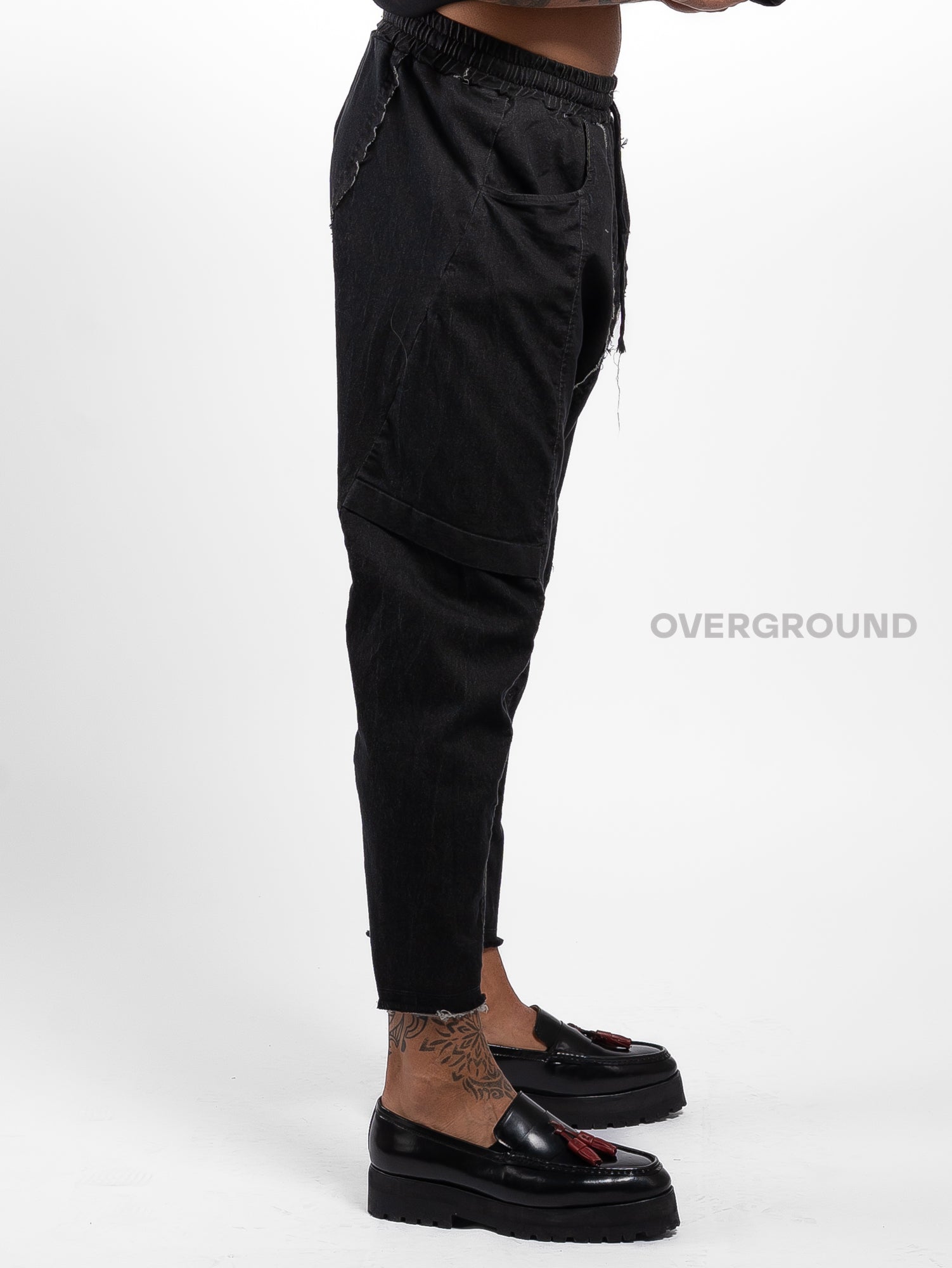 PANTALONE OVER CAVALLO BASSO CON CUCITURE Z