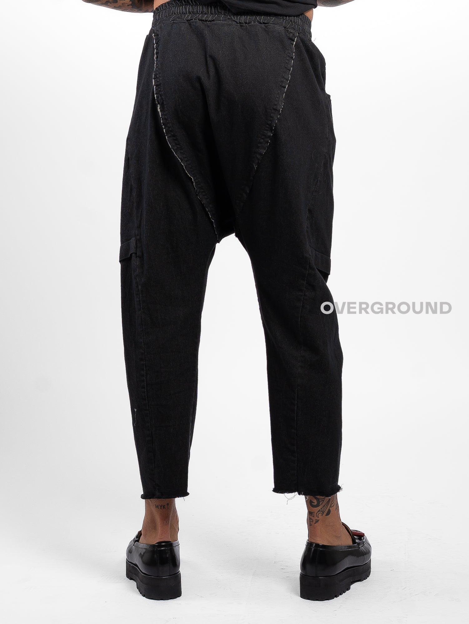 PANTALONE OVER CAVALLO BASSO CON CUCITURE Z