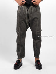 PANTALONE OVER CAVALLO BASSO CON CUCITURE Z