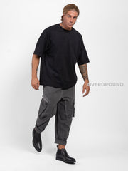PANTALONE LARGO OVER CON TASCONI