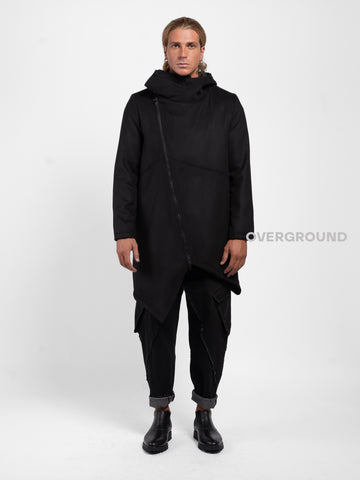 Giaccone con cerniera trasversale e bottone a chiudere - OVERGROUND STORE 