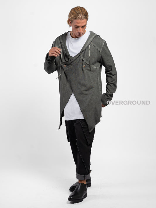 GIACCA SPOLVERINO CON ABBOTTONATURA LATERALE Z - OVERGROUND STORE 