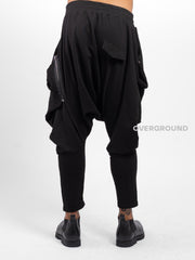 PANTALONE CAVALLO BASSO CON CERNIERE LATERALI Z