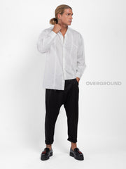 CAMICIA COLLO COREANA CON ABBOTTONATURA CENTRALE Z