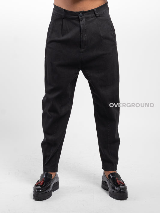 Pantalone largo con cinturino e tasche laterali