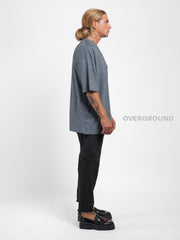 T- SHIRT OVER CON MANICHE LARGHE TESSUTO MESCIATO