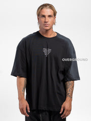 T- SHIRT OVER CON MANICHE LARGHE SFUMATA