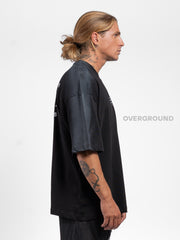 T- SHIRT OVER CON MANICHE LARGHE SFUMATA