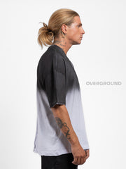 T- SHIRT OVER CON MANICHE LARGHE SFUMATA