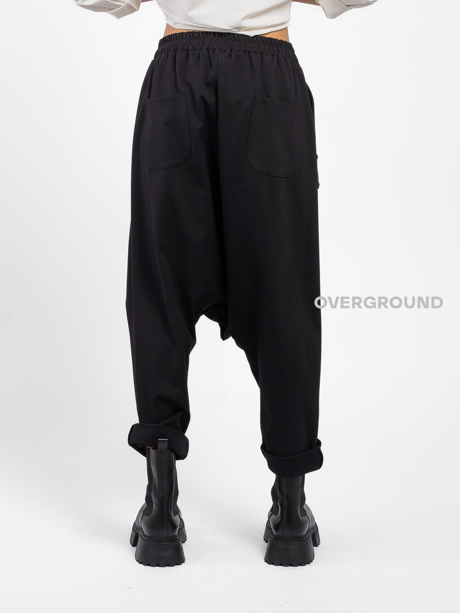 PANTALONE CAVALLO BASSO CON CERNIERA E GANCIO