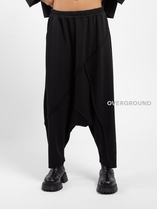 PANTALONE CAVALLO BASSO CON CUCITURE