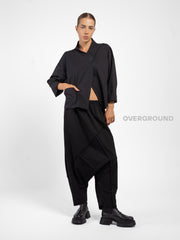 PANTALONE CAVALLO BASSO CON CUCITURE