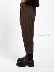 Low crotch trousers with buttons