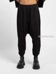 PANTALONE A CAVALLO BASSO CUCITURE E TASCHE FRONTALI