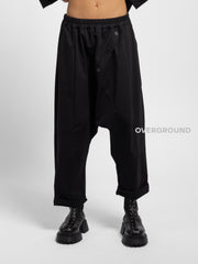 LOW CROTCH TROUSERS WITH FRONT BUTTONS